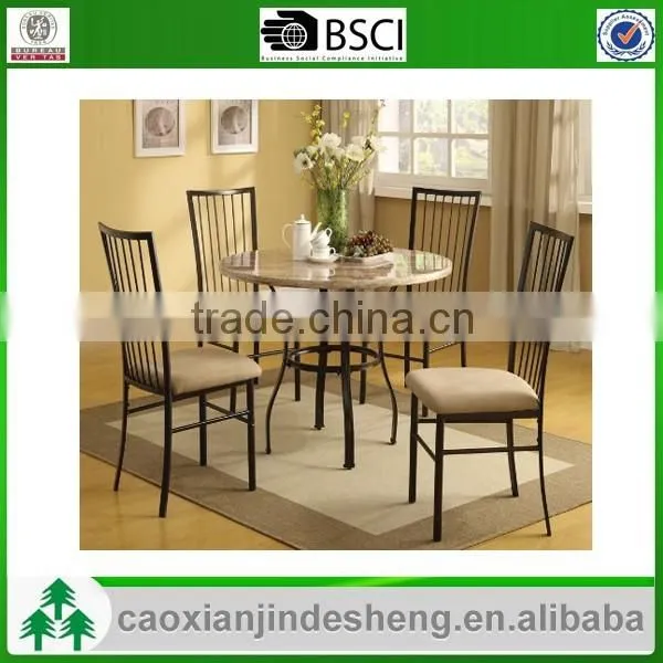 Dining Room Furniture Metal Frame Table and Chair MDF Top 1+4 photo-2