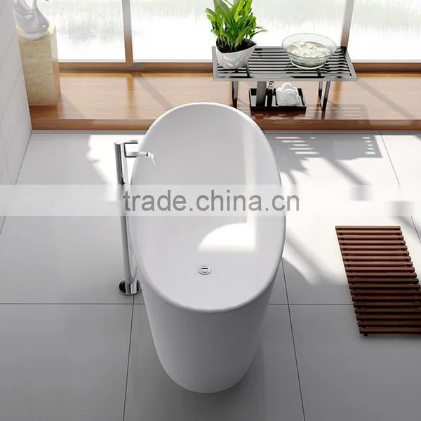 Italia Classic Design Natural Stone and Resin Stone Round Bathtub for Bathroom Furniture,freestanding Solid Surface Bathtub photo-3