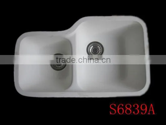 European Double Bowl Acrylic Resin Sink/Solid Saface Kitchen Sink