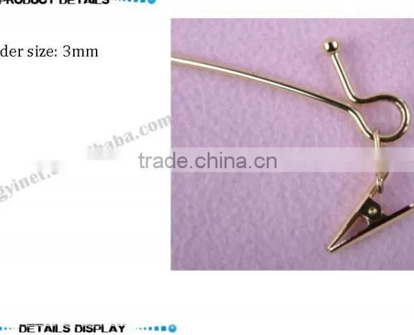 Gold Metal Hanger With Clips for Bikini Clothes photo-4