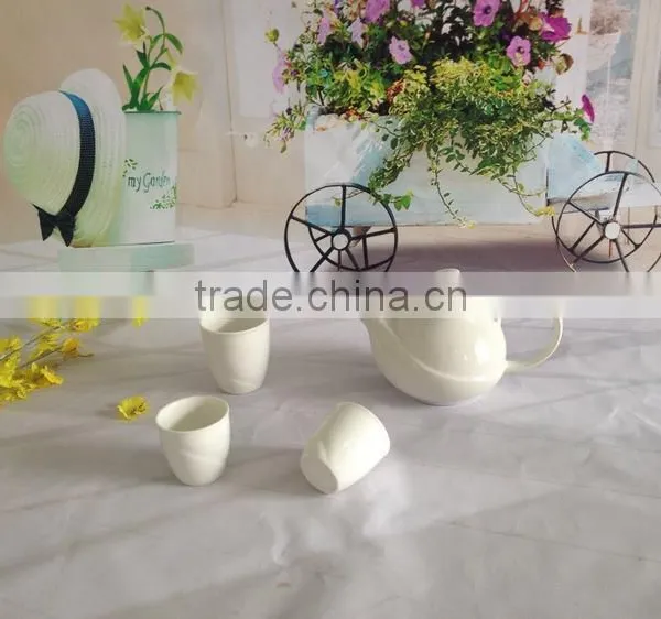 White Custom Wide Mouth Porcelain Handleless Tea Cups photo-3