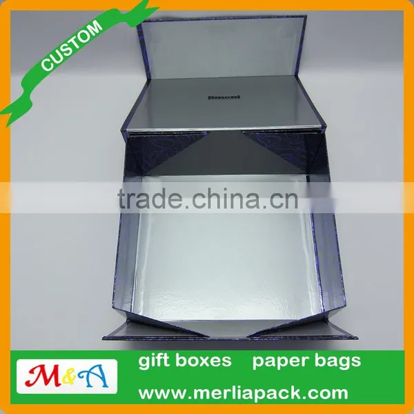 Smashbox Make Up School 2016 Cosmetics Boxes Fancy Paper Foldable Silver Foil Box photo-2
