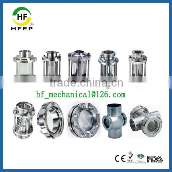 HF6A004 DN80 3 Inch Sanitary Stainless Steel Weld Glass Tube Sight Glass photo-2