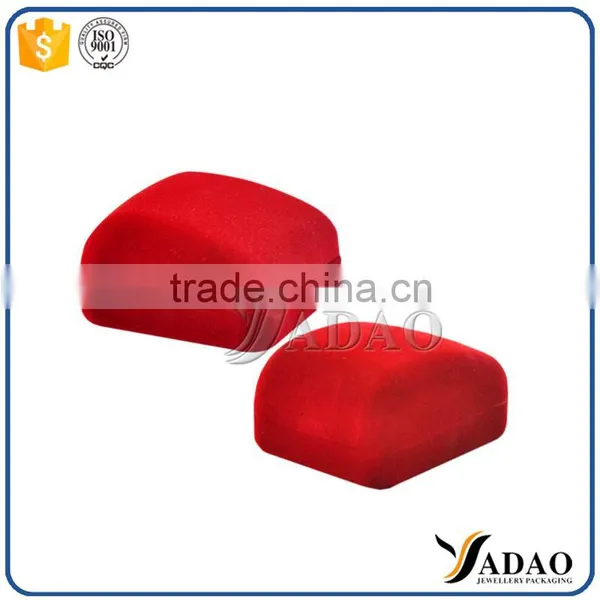 Trade Assurance Red Flocking Simple Jewelry Box photo-6