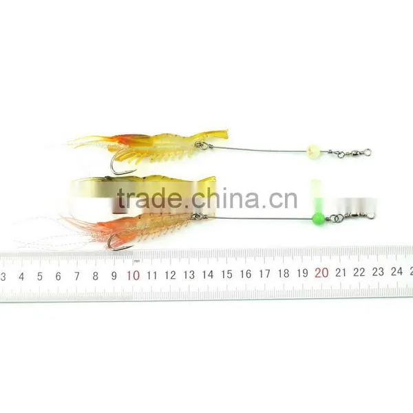 New Product 3.4" 8.65cm 5.41g 6 Pcs Soft Shrimp Lures Tackle Carp Fishing Bait. photo-2