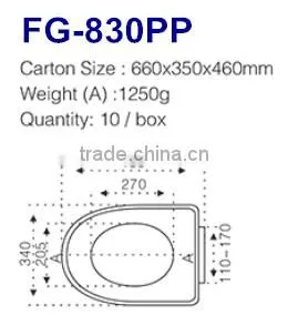 Bathroom Toilet Seat Height Adjustment With Plastic Hinge photo-3