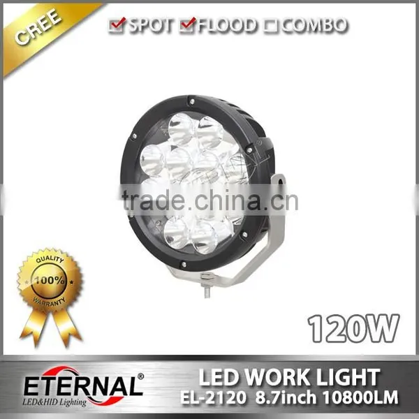 180W Round 9" LED Driving Headlight Super Brightness Led Work Light for Offroad Jeep 4x4 Racing Heavy Duty Vehicles photo-4