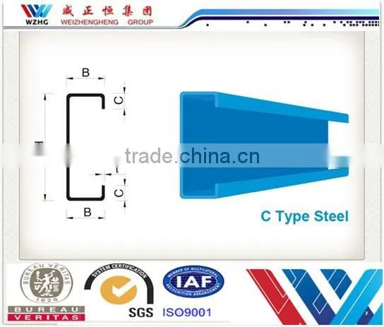 Hot Sale Steel c Purlin/ Galvanized Steel C Purlin/ Galvanized c Purlin photo-2