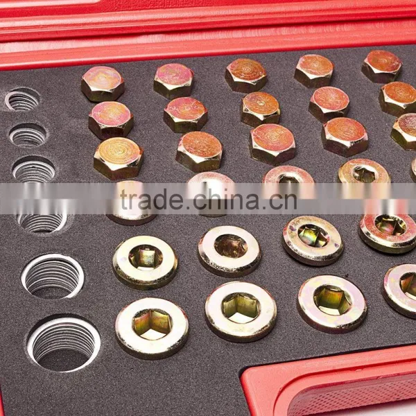 114PCS OIL PAN SUMP DRAIN PLUG THREAD GARAGE WORKSHOP RACE DRIFT REPAIR KIT photo-2