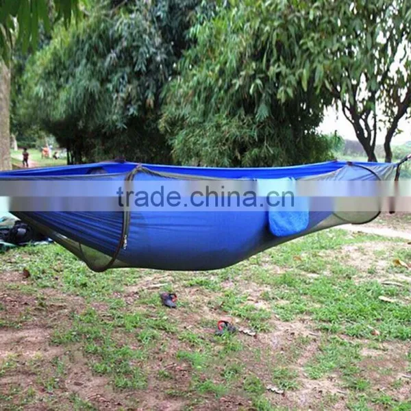 Camping 2-Person Anti-mosquito Parachute Nylon Hammock 200KG Loading Outdoor Travel Kit Camping Travel Hammock photo-6