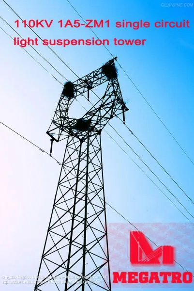 MEGATRO 110KV 1A5 ZM1 Single Circuit Light Suspension Tower photo-2