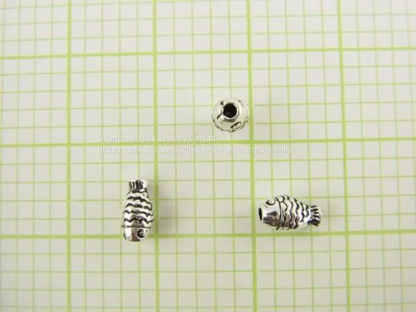 Silver Fish Spacer Beads , Animal Shape Jewelry DIY Beads photo-5