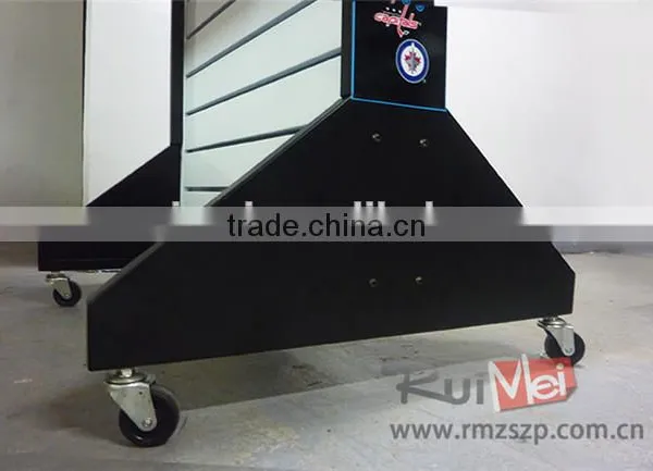 Flooring Portable Metal Supermarket Display Stand Slatwall Display photo-4