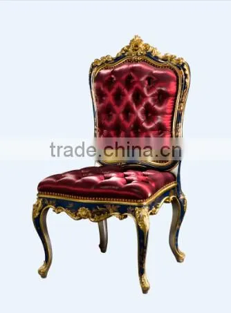 Retro Art Painting Home Furniture Dinning Room Set, Noble Blue Round Dinning Table With Chair/Sideboard photo-3