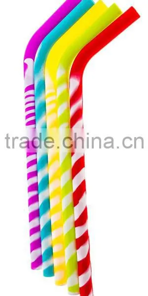 Silicone Glass Bottle Reusable Drinking Straw With Stainless Steel Brush Hot Sell photo-5
