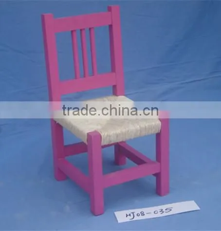 Colorful Kids Wood Chair With Back&grass Met photo-3
