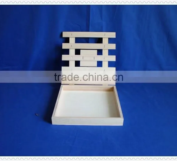 Food Grade Cheap Unfinished Natural Wooden Gift Packing Box for Duc D'o Chocolate photo-2