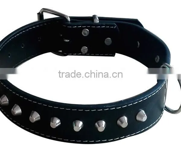 CY114 Wholesale PU Lady Dog Collar Comfort Leather Single Row Rivets Collar Alloy Spikes Gentle Rivet Dog Collar photo-4