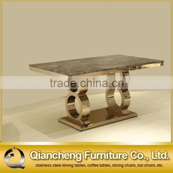 Dubai Design Rose Golden Dining Table for Banquet photo-4