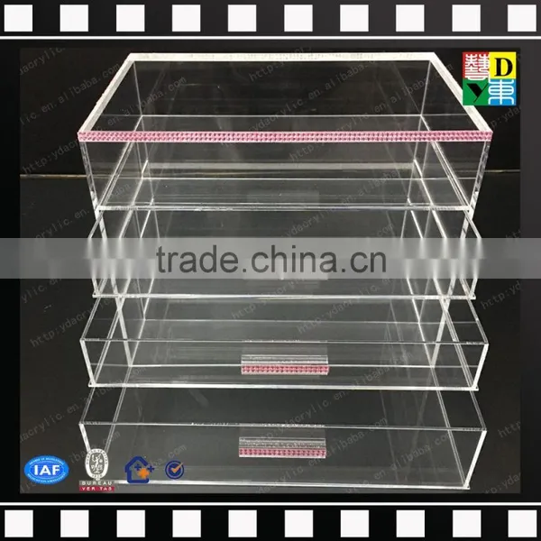 2016 Acrylic Cosmetic Box With Drawer,clear Acrylic Jewelry Cosmetic Storage Box photo-5