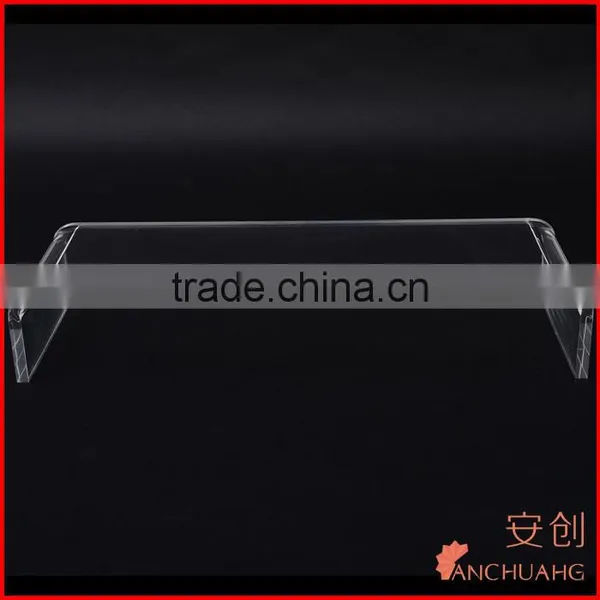 Large Clear Acrylic Monitor PC TV Display Stand Riser Shelf 12mm Thick photo-3