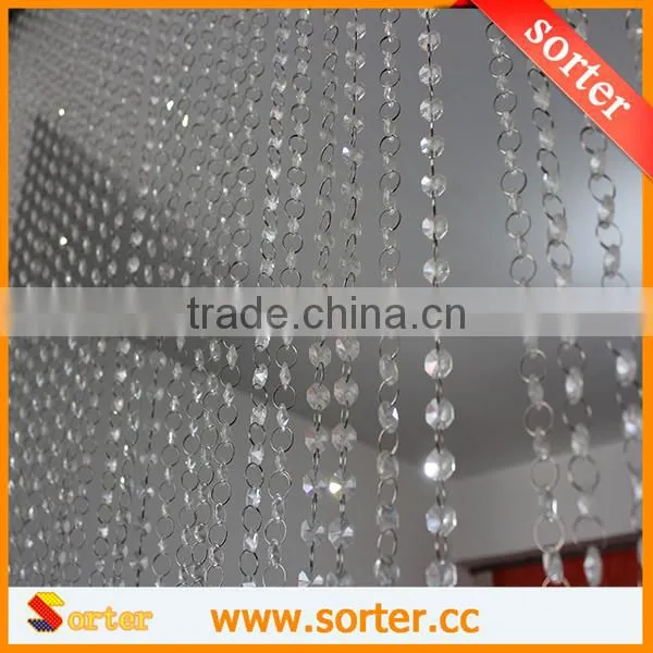 Octagon Clear Color Crystal Bead Chain Curtain photo-2