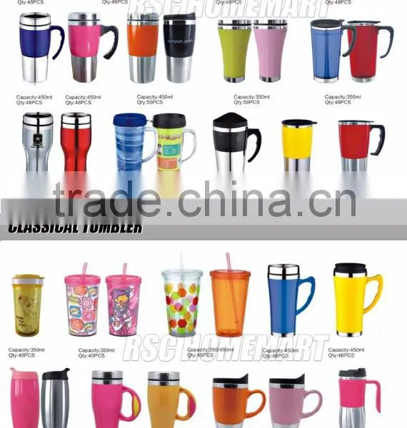 NBRSC Double Wall Plastic 350ml Advertising Cup Promotion Thermos Tumbler With Paper Insert photo-5