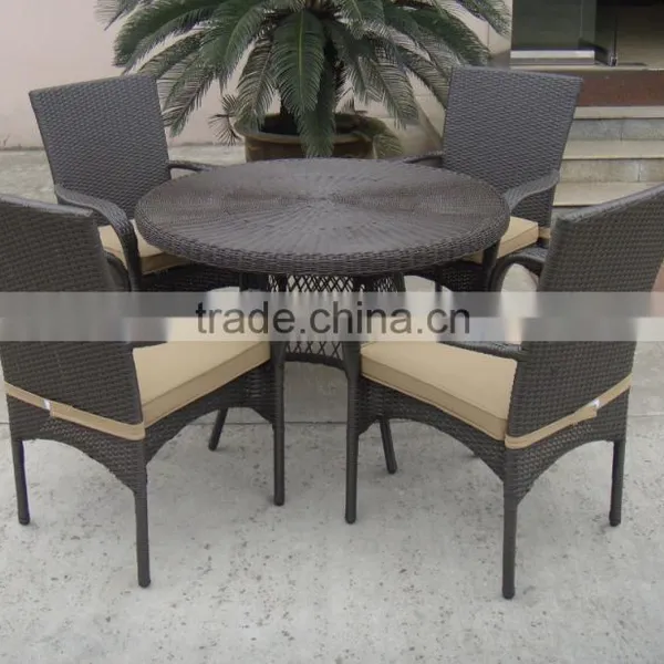 4 Seat Perfect Round Garden Dining Set Outdoor Table photo-2