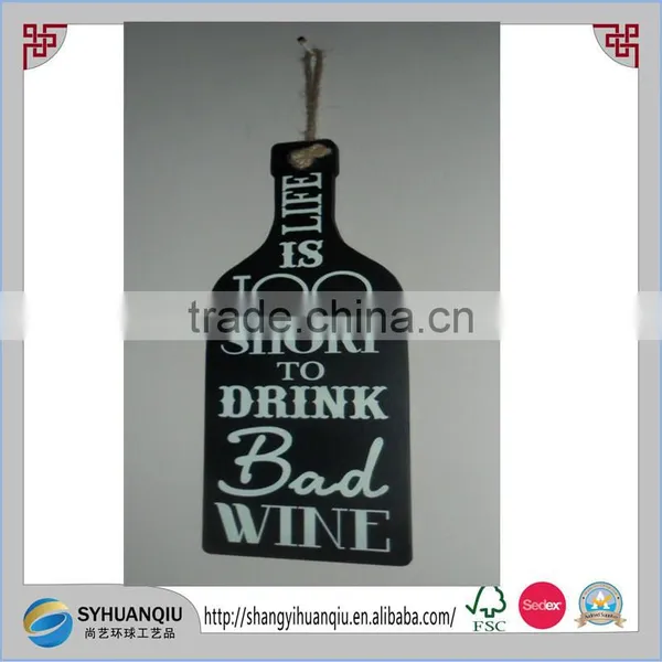 wooden Chalkboard Effect Handmade Wooden Bar Signs Black Wood