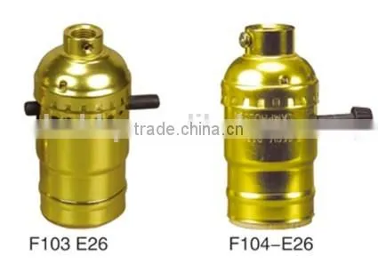 Hot Sale Copper Alluminium Iron Golden Lamp Holder Base Light Bulb Socket Cap E26 E27 B22 E14 photo-4