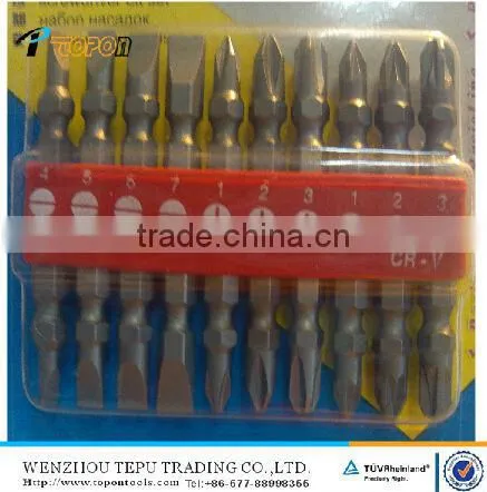 10pcs CR-V Double Screwdriver Bits Set