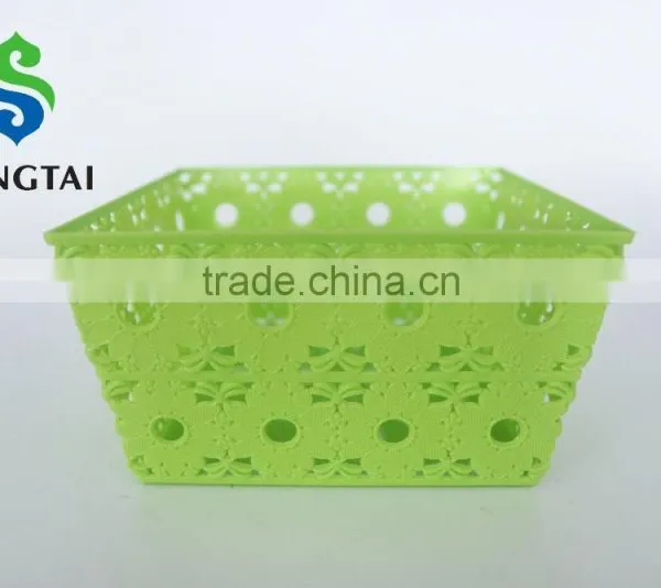 2016 New Style Plastic pp Square Fruit Basket With Sunflower photo-4