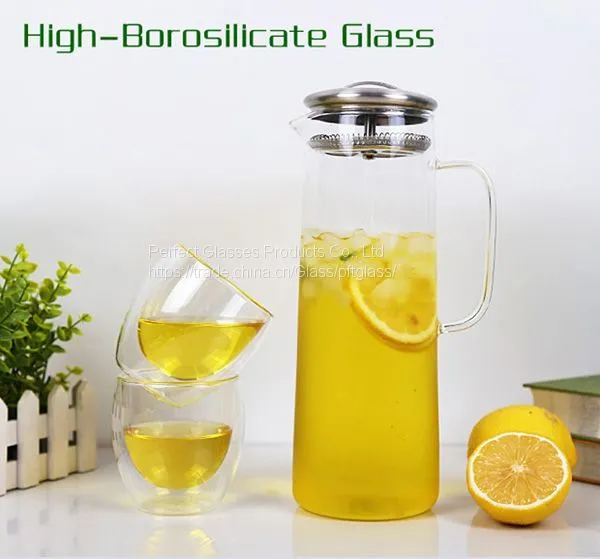 Water Bottle Wholesale Glass Bottle Wholesale Water Jug Glass Decanter Glass Bottle for Kitchen Resturant and Hotel photo-2