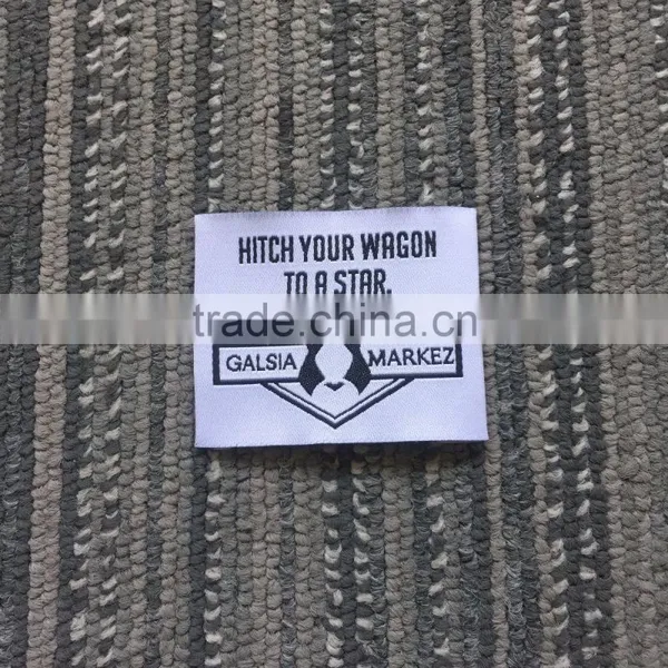 2017 Custom High Density Damask Neck Labels Woven Labels photo-4