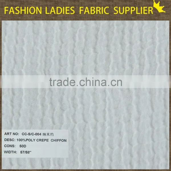 100polyester Pure Chiffon Solid White Fabric, Chiffon Fabric for Maxi Dress photo-5