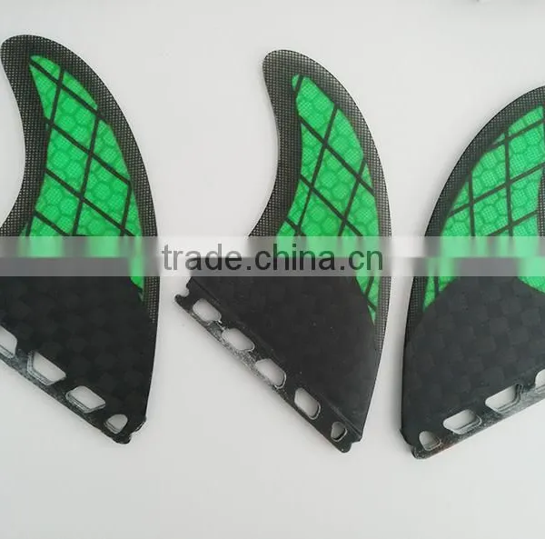 Surf Future Fins Green Fiberglass Carbon Fins Surfboard Quilhas photo-2