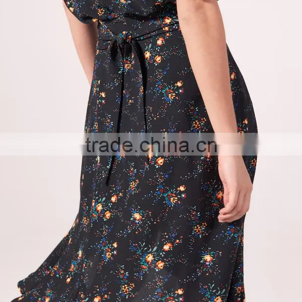THE NEWEST Women Sexy All-over Floral Print Asymmetric Skirt photo-5
