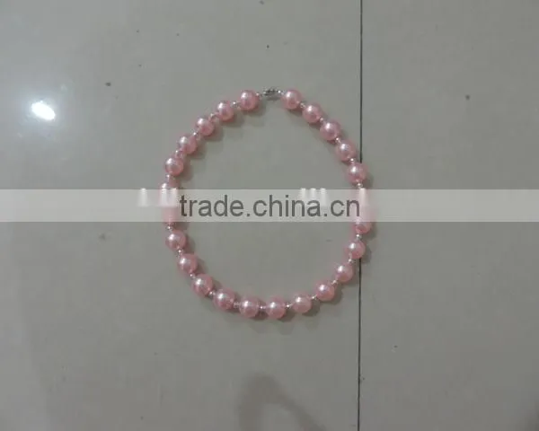 Baby Girl Summer Necklaces Round Pearl Jewelry Pink Kids Clothing Decor 2016 Wholesale Children Clothes Decor photo-4