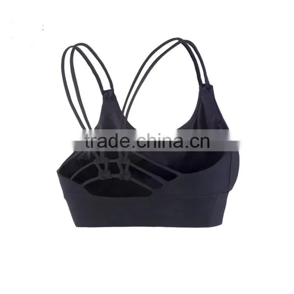 Women High Impact Strappy Cross Criss Gym Active Sports Bra photo-2