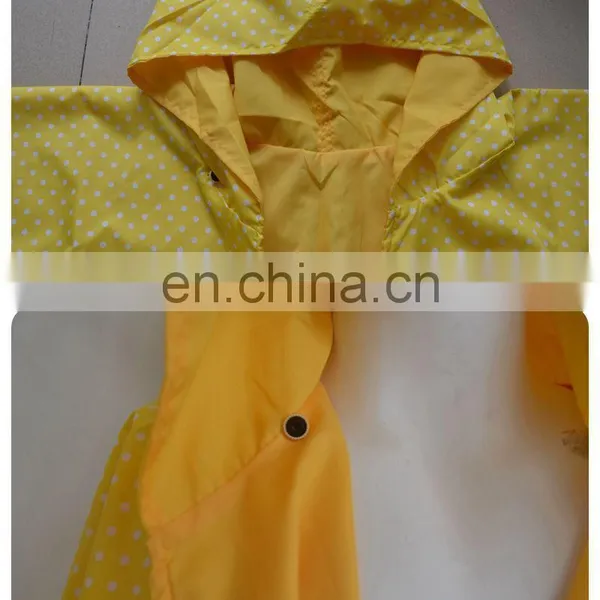 Raincoat Factory Cheap Yellow Polyester Rain Cape photo-3