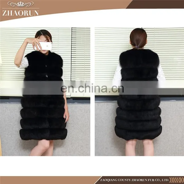 New Style Women's Real Fox Fur Vest / Real Fox Fur Coat And Jacket photo-2