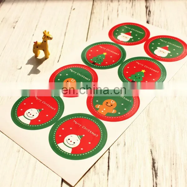 sealing sticker ornament gift box card bag posted envelope decoration christmas stickers