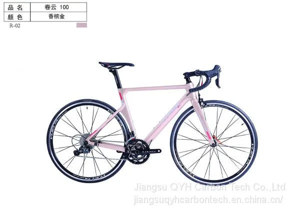 QTOUR 700C Full Carbon Fiber Road Bicycle Cirrus 100 V Brake Aero Carbon Road Bicycle photo-4