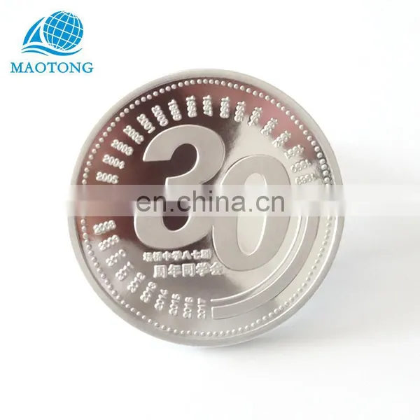 Custom Made Cheap Price Metal Pure Silver Souvenir Coins photo-2