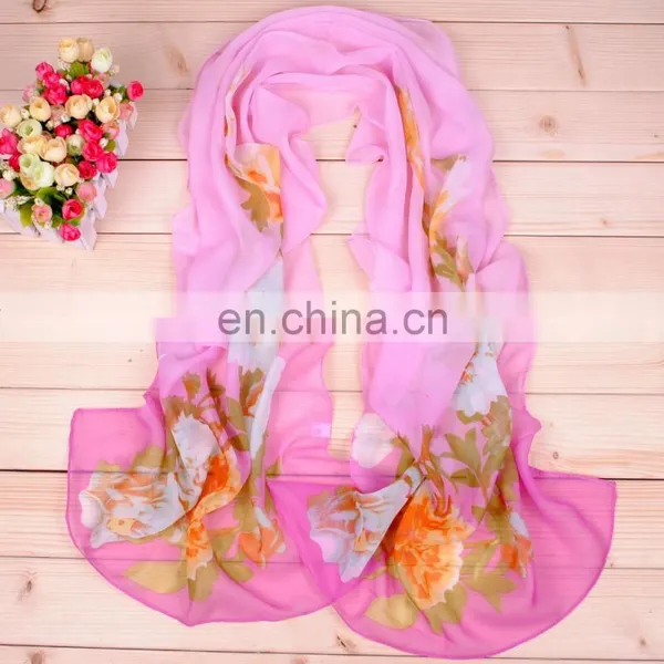 Suppliers Wholesale Cheap Fashion Design Chiffon Lady Scarf photo-3