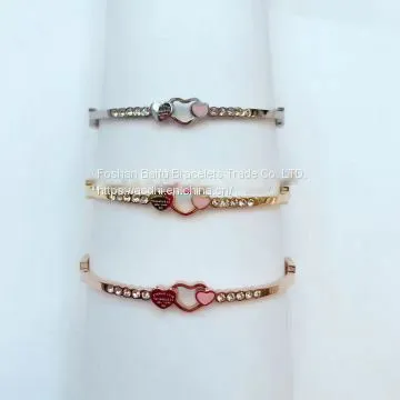 Gold Rose Gold Silver Vacuum PVD Plating 316L Stainless Steel Bracelets Bangles Armbanden For Men Womems