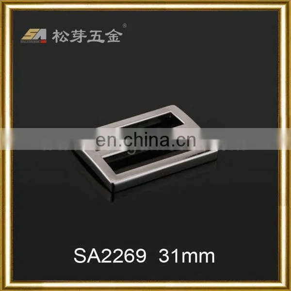 Fashion Rectangle Metal Slider Buckle Silver Color Zinc Alloy Adjustable Blet Buckle For Strap Usage photo-3