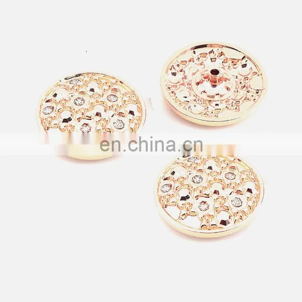 China Supplier Round Metal Gold Decorative Snap Button Cover photo-2