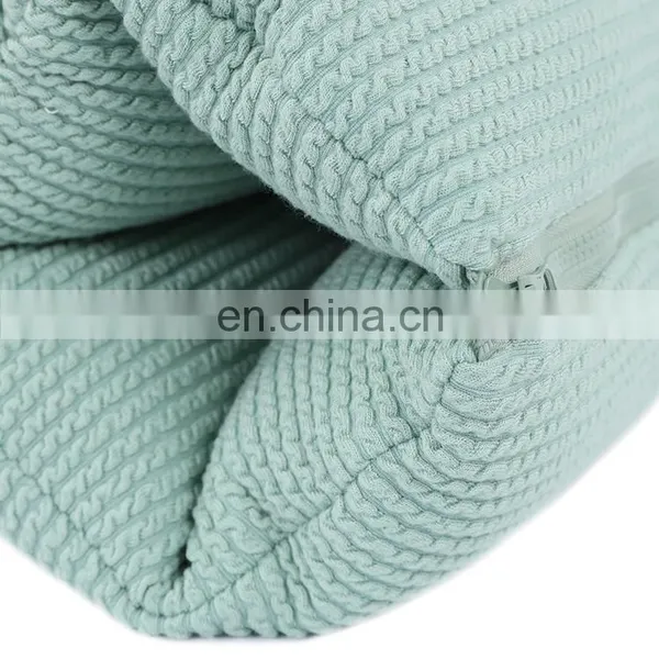 New Design Home Decor Green Four Folded Multi Function Polystyrene Car Seat Cushions Travel Pillow With Zipper photo-7
