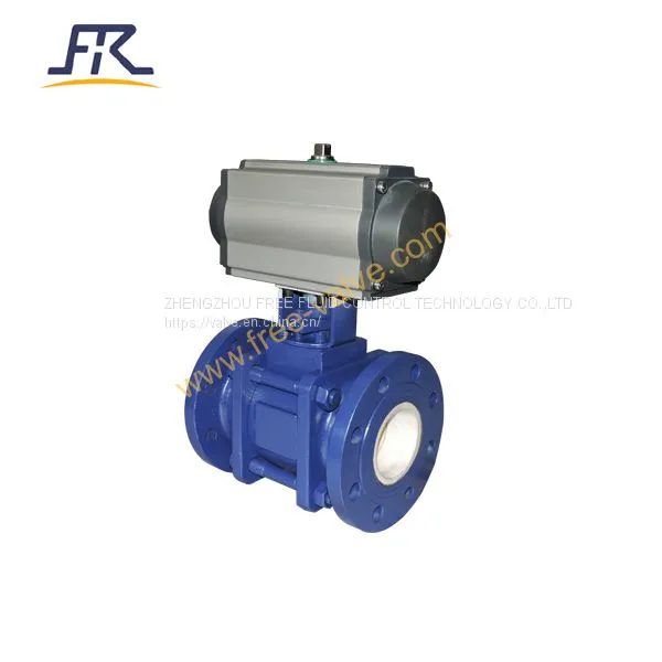 Pneumatic Actuator Flange Type Ceramic Ball Valve for Chemical Industry or Fly Ash System in Coal Power Station photo-3